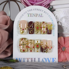 TENPAL Royal Baroque nails almond shape shown for daily glam