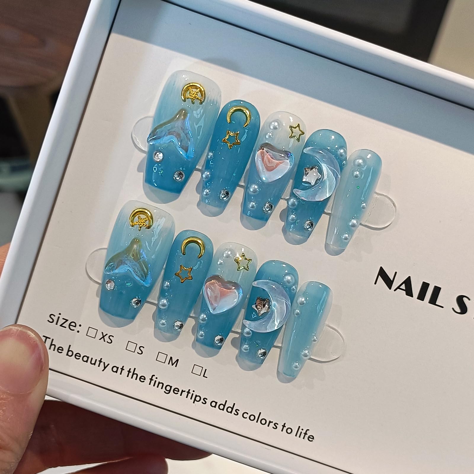 TENPAL summer ocean siren vibes nails complement beachwear