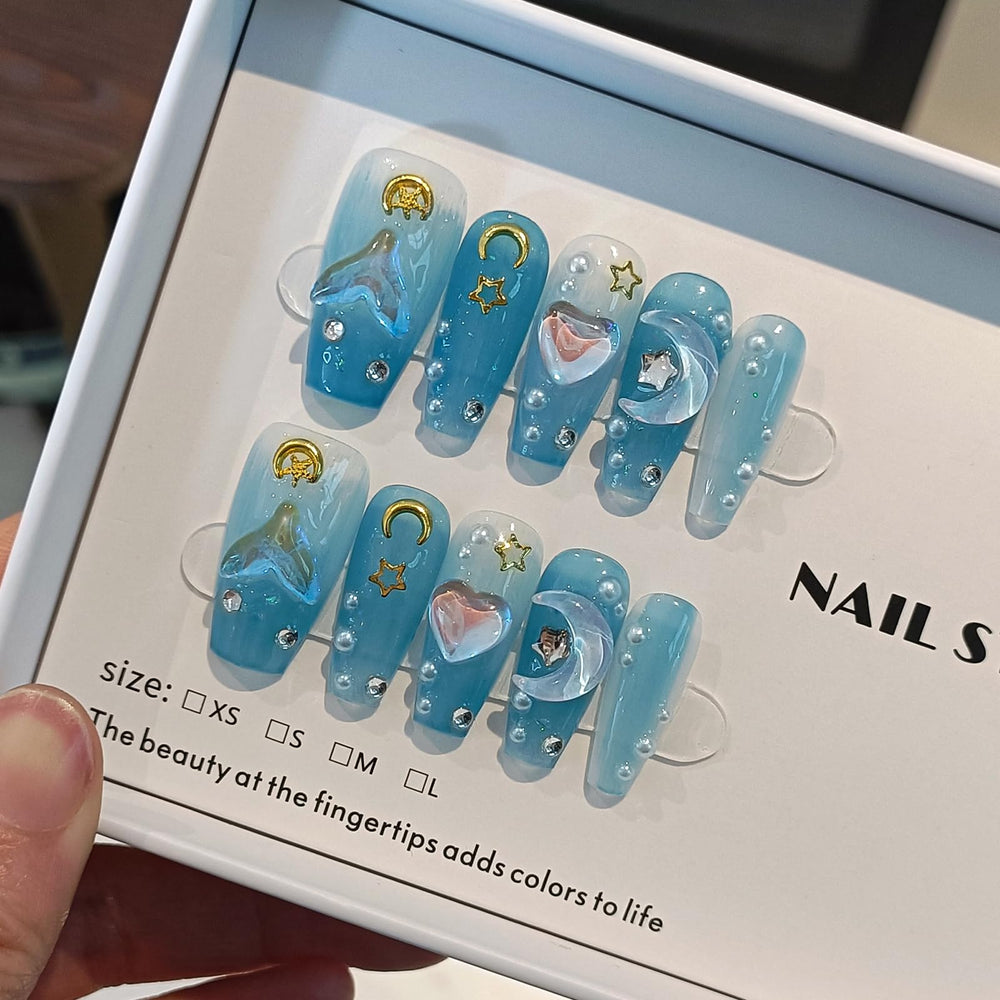 TENPAL summer ocean siren vibes nails complement beachwear