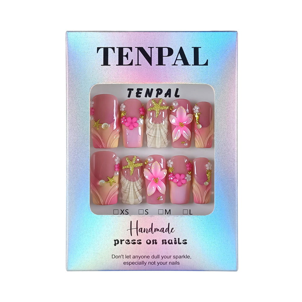 TENPAL waterproof matte nails suitable for gym or outdoor wear