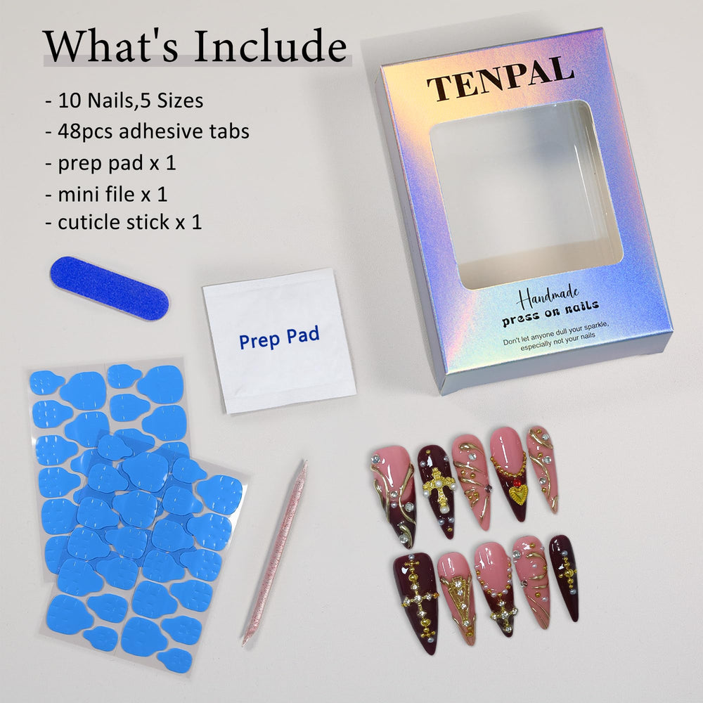 TENPAL nails styled for weddings and parties for a polished look