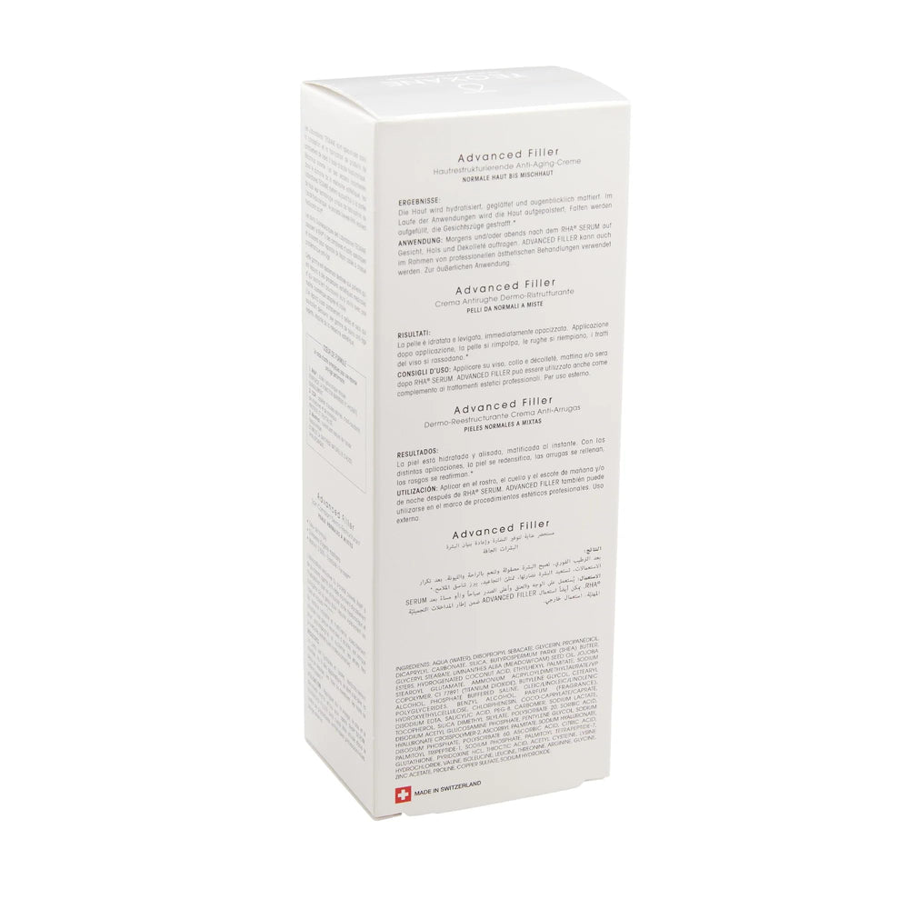 Teoxane Advanced Filler cream texture close-up highlighting smoothing for daily use.