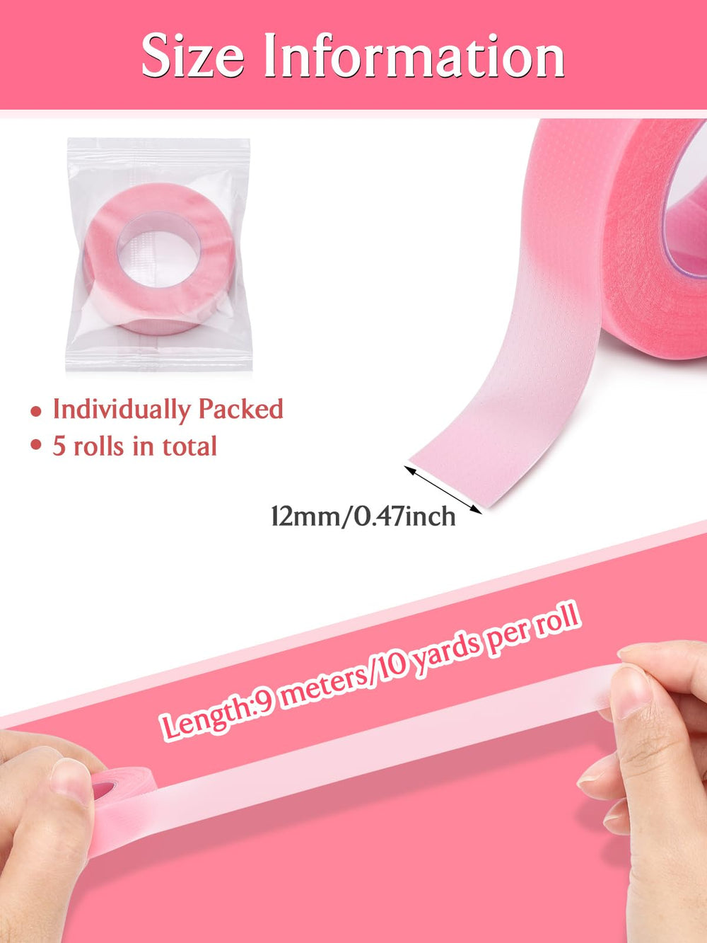 TEOYALL PE Lash Tapes safe materials help reduce irritation during lash work