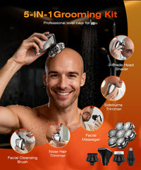 TEPOTZ IPX7 wet/dry design allows safe use in the shower and dry routines.