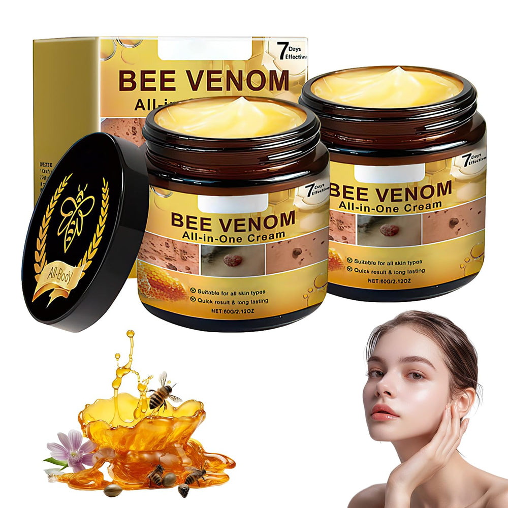 Teqnizo Bee Venom Cream tube on white background for smooth application.