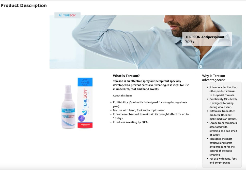 Tereson Strength packaging notes skin tolerance and safety.