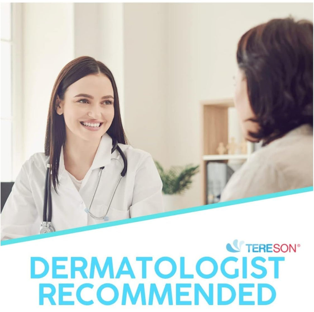 Tereson Strength spray mist dispersing evenly on skin.
