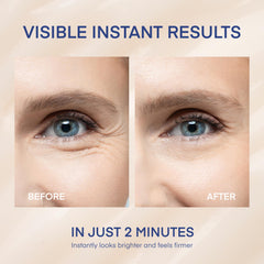 Terez & Honor under-eye cream applying under-eye to smooth appearance.