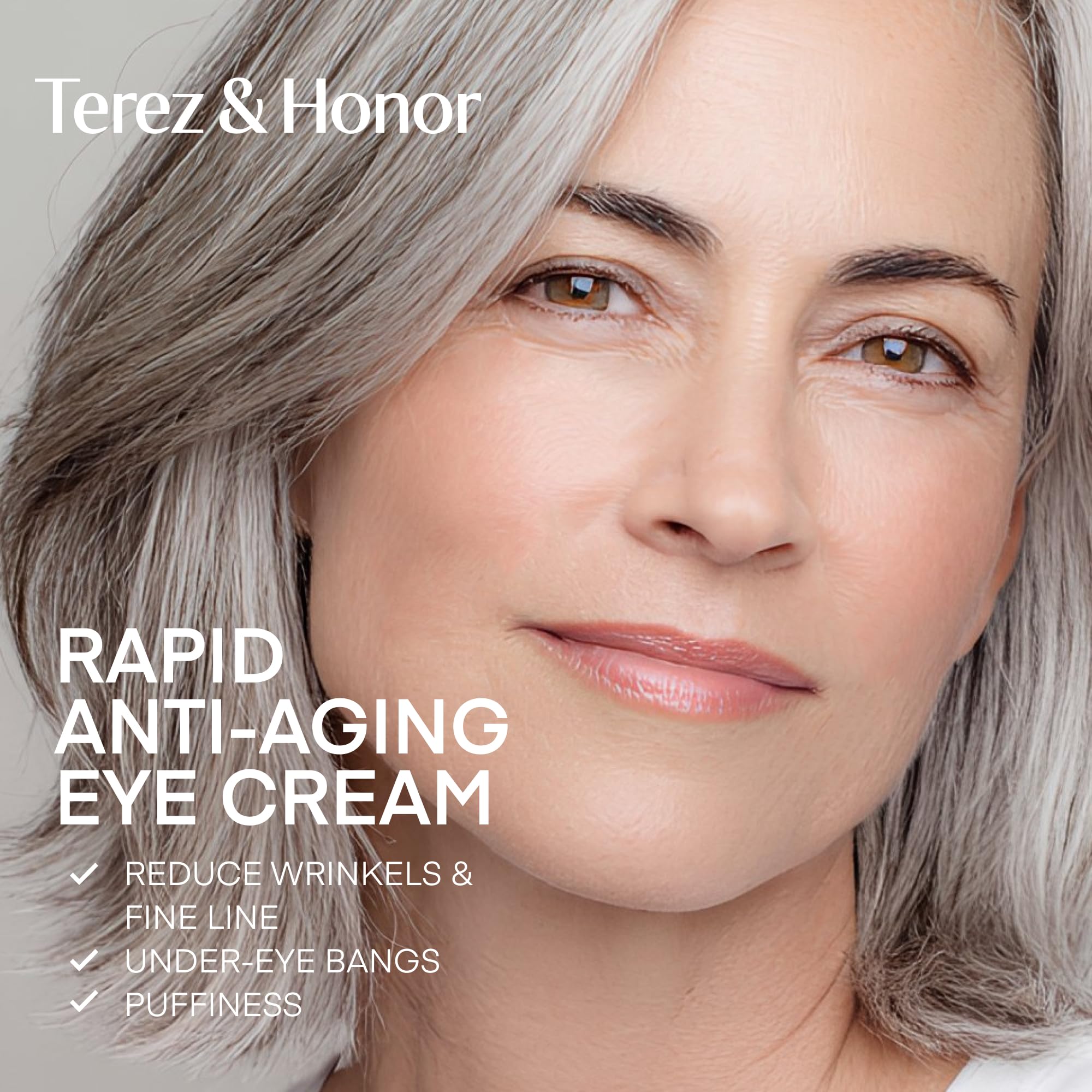 Before-after look around the eye area with Terez & Honor.