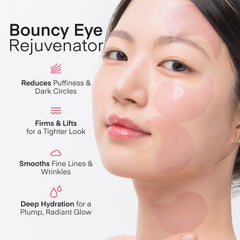 TEREZ & HONOR eye patches close-up reveals gel-like, hydrating texture.