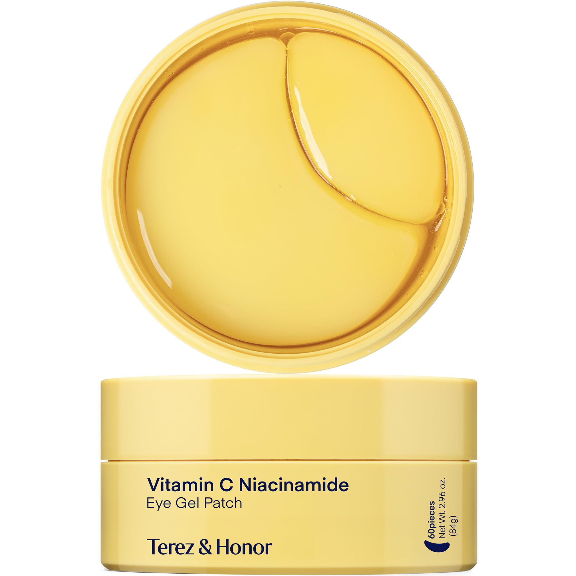 TEREZ & HONOR Vitamin C eye patches packaging showcases premium Korean skincare for brightening routines.