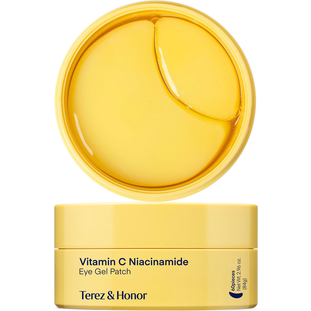 TEREZ & HONOR Vitamin C eye patches packaging showcases premium Korean skincare for brightening routines.