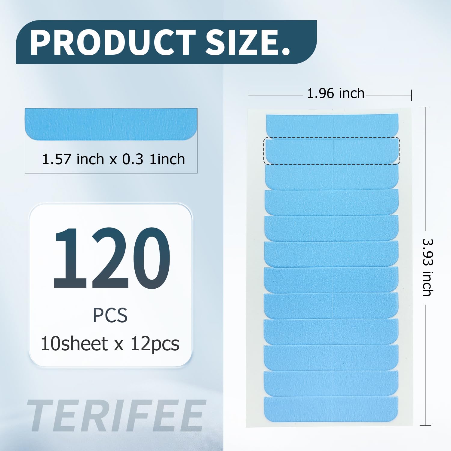 TERIFEE pre-cut edge tape piece easy to peel and apply.