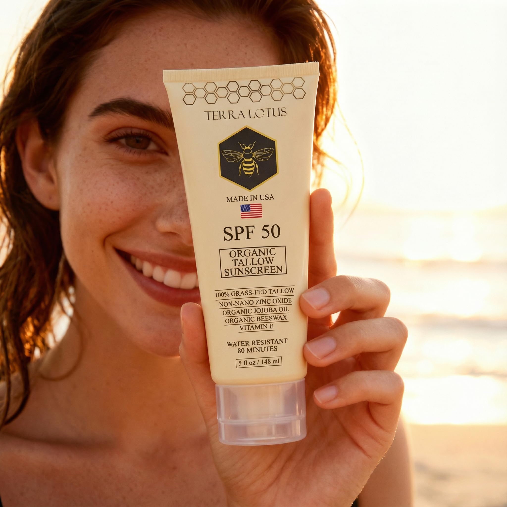 Terra Lotus sunscreen remains water resistant for active outdoor days.