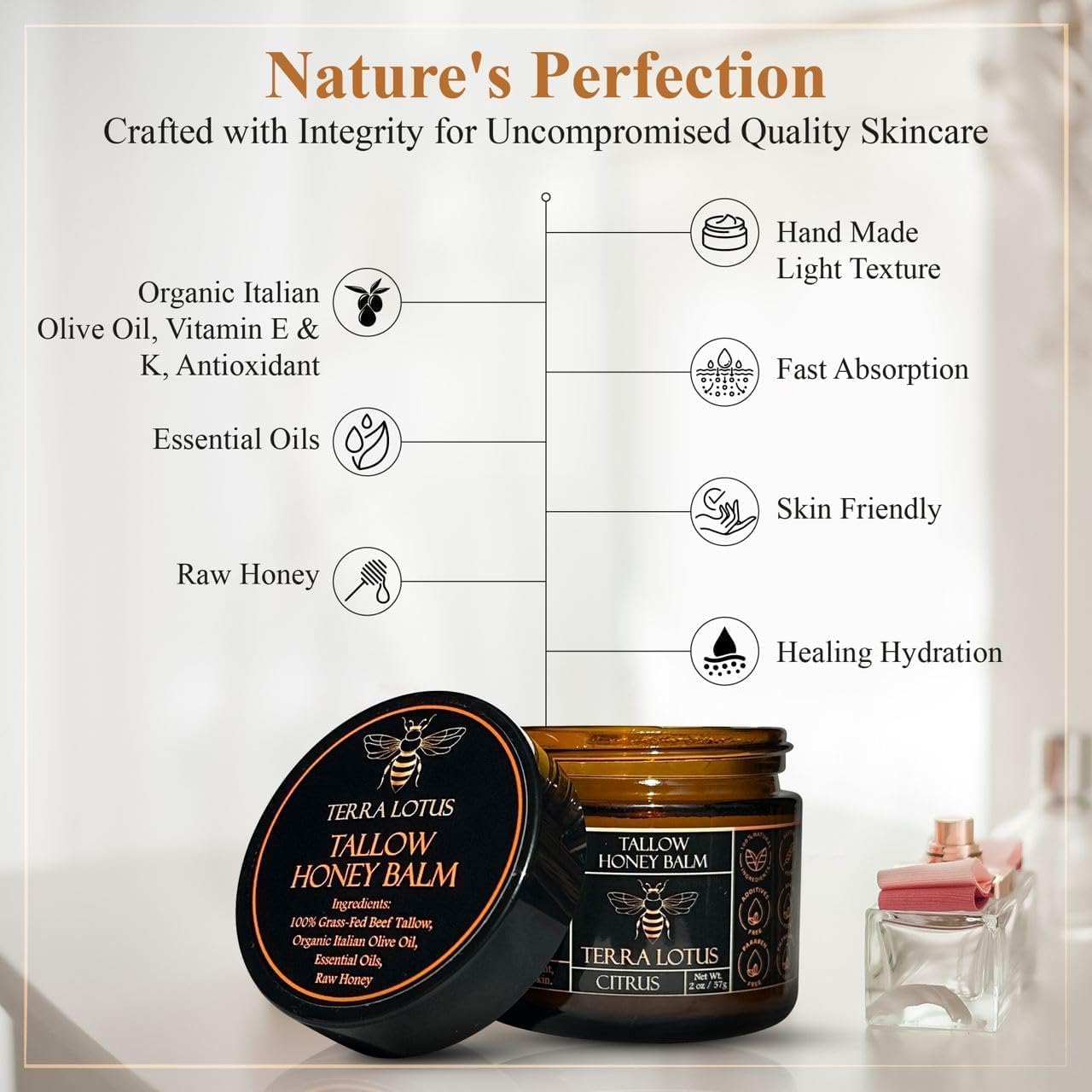 Terra Lotus small-batch production, sustainable skincare