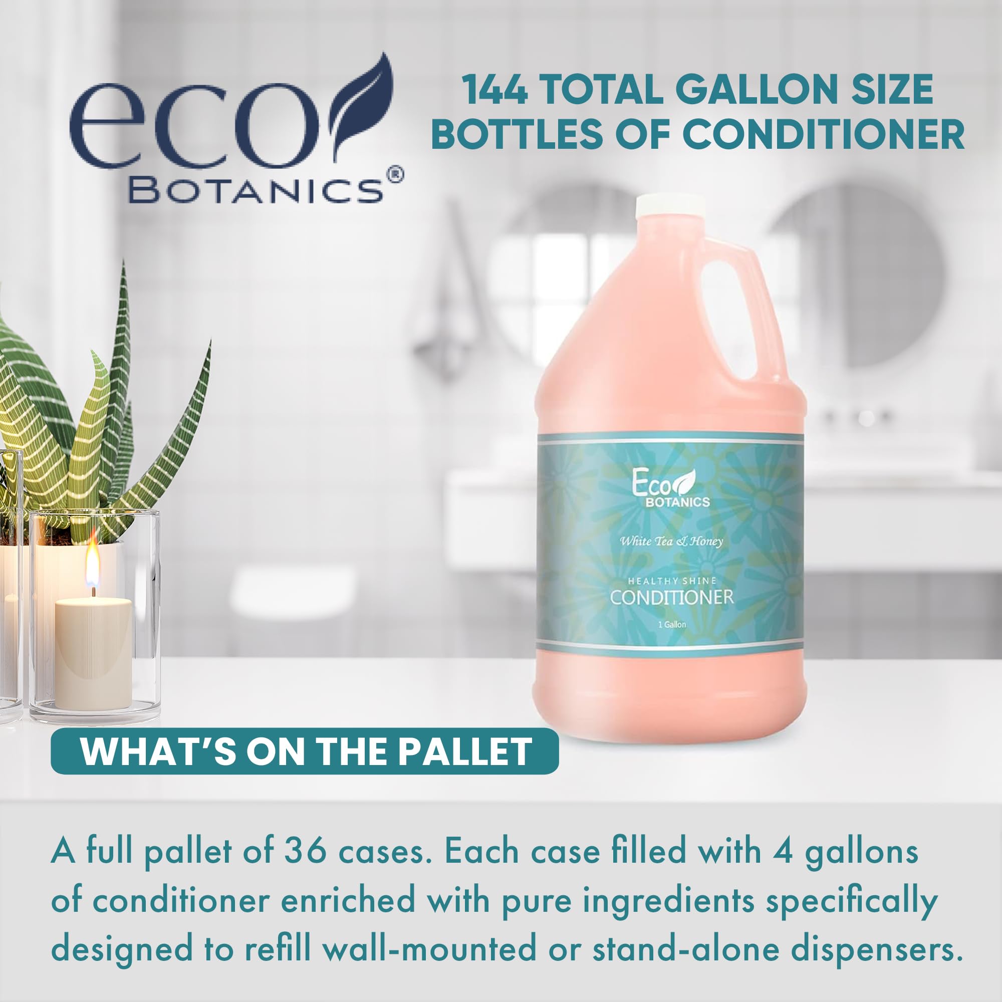 Terra Pure Eco Botanics gallon jug packaging, durable bulk refills.