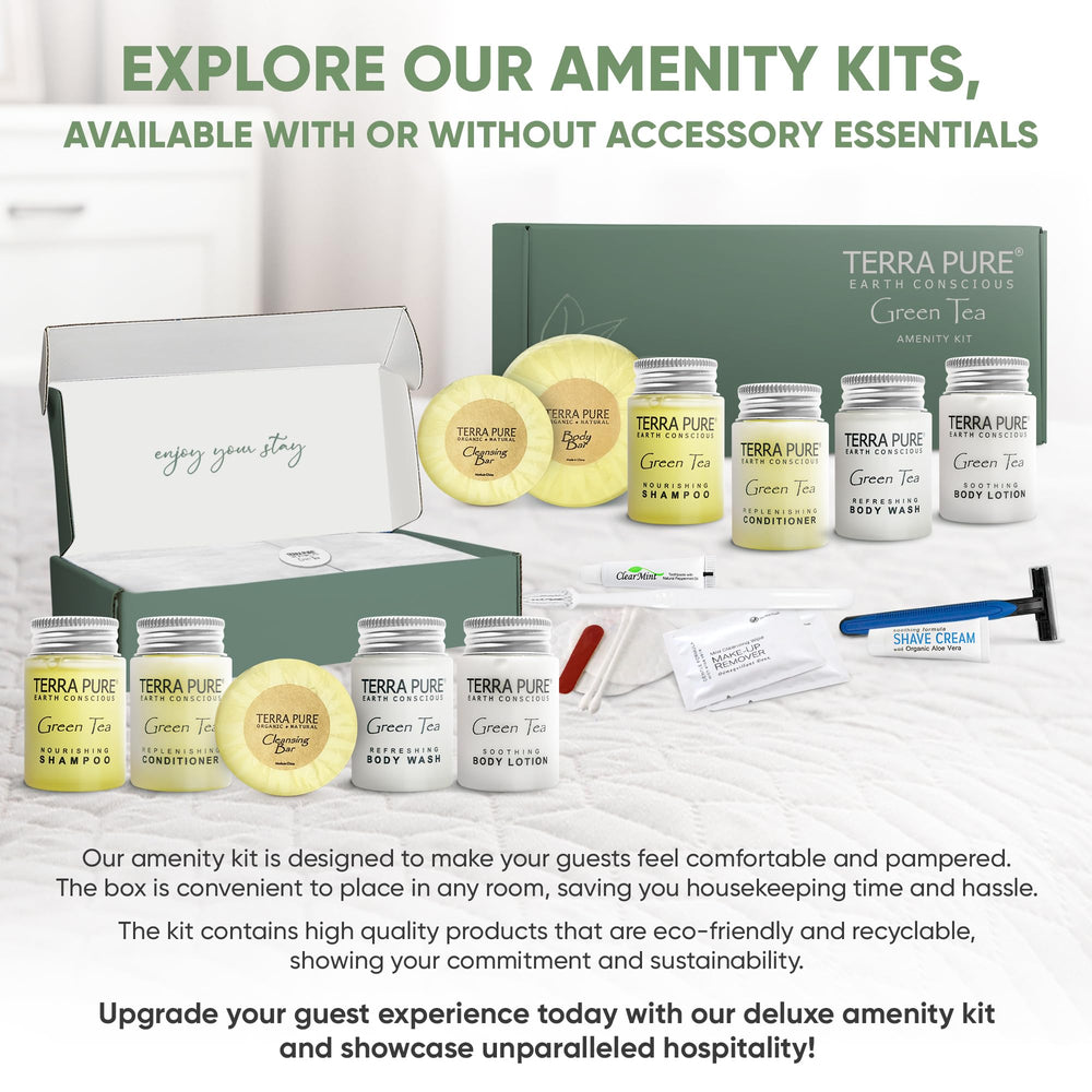 Terra Pure Green Tea cleansing bar, convenient guest room care.