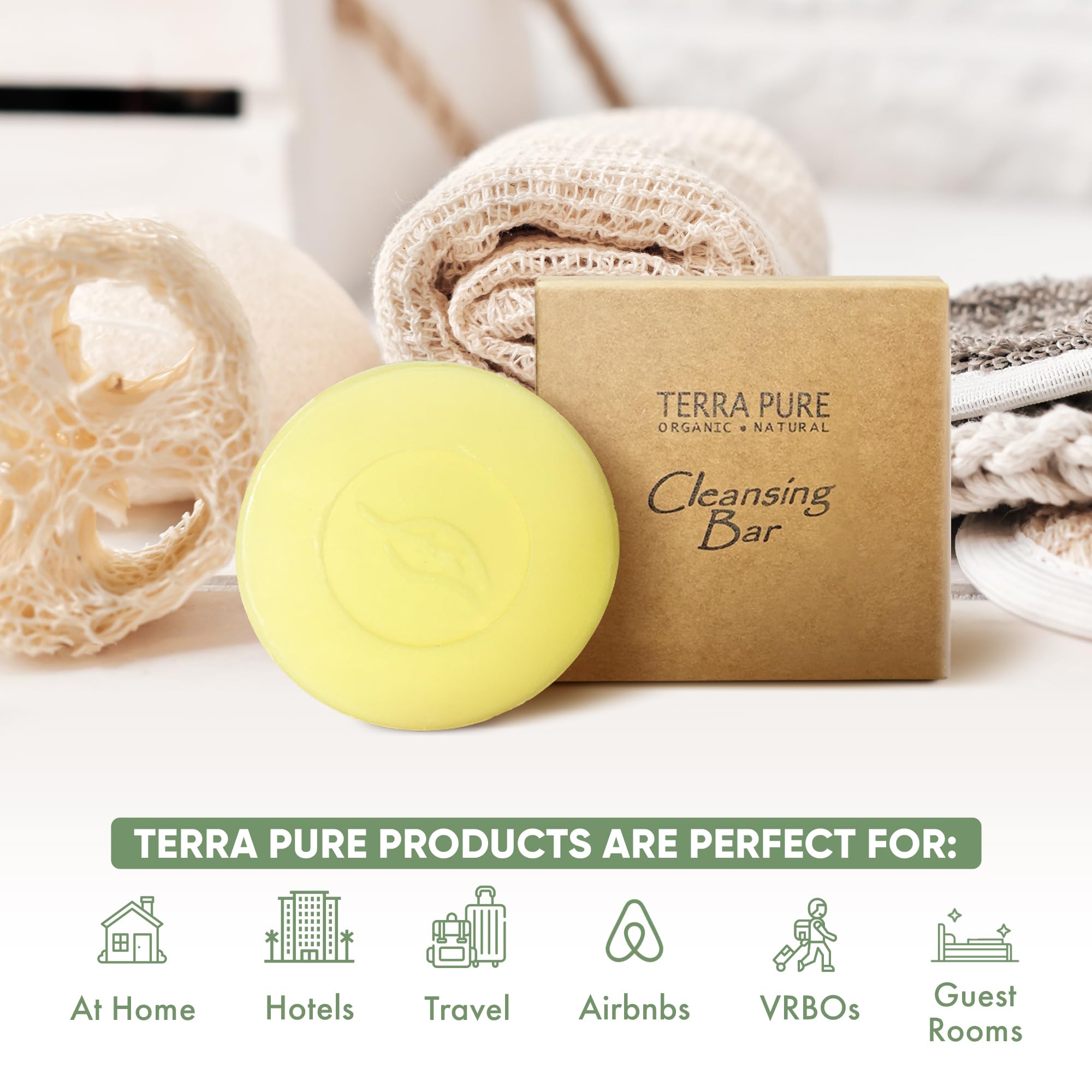 Terra Pure green tea scented bar with aloe and olive oil