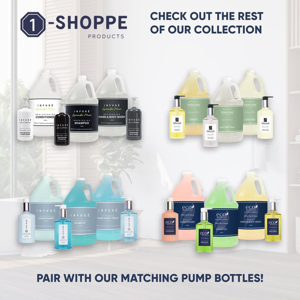 Terra Pure Infuse Hotel Conditioner bathroom display supporting cohesive guest experience