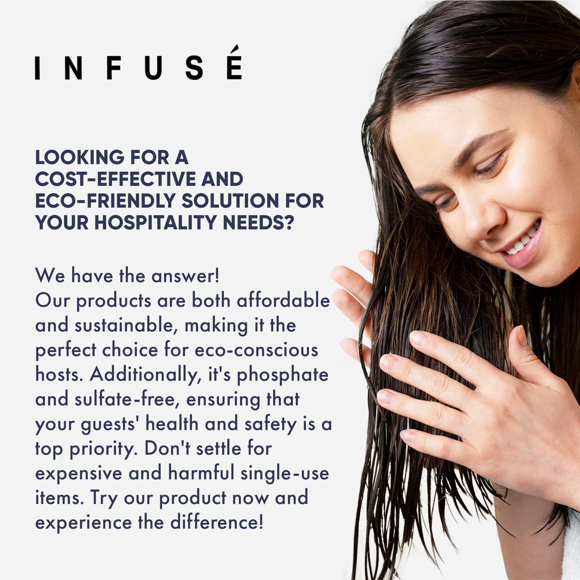 Terra Pure Infuse Hotel Conditioner label closeup with clear branding