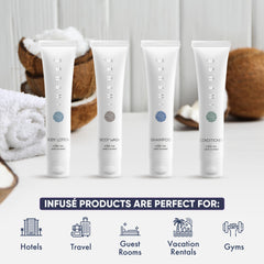 Terra Pure Infuse conditioner 1oz bottle delivering silky hair on travels