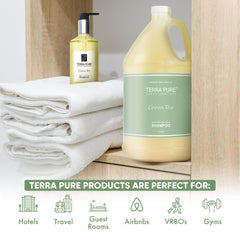 Terra Pure wall mounted dispensers refill setup shows quick top-up workflow