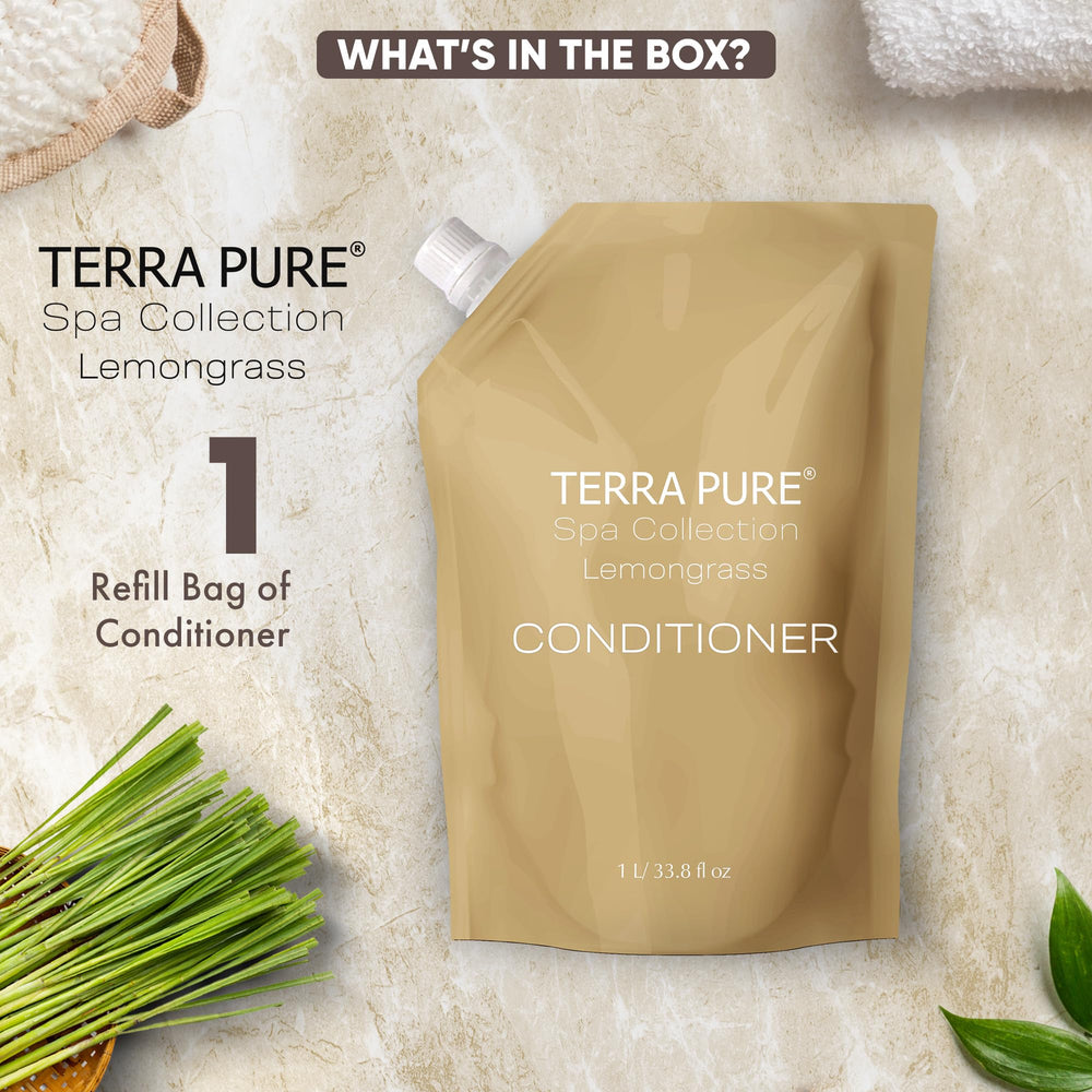 Terra Pure Wall-mounted dispensers showcase sleek, premium amenities.
