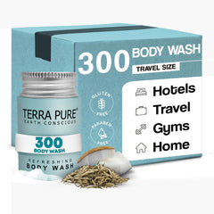 Terra Pure White Tea & Coconut travel bottle enhances guest comfort with an inviting scent.