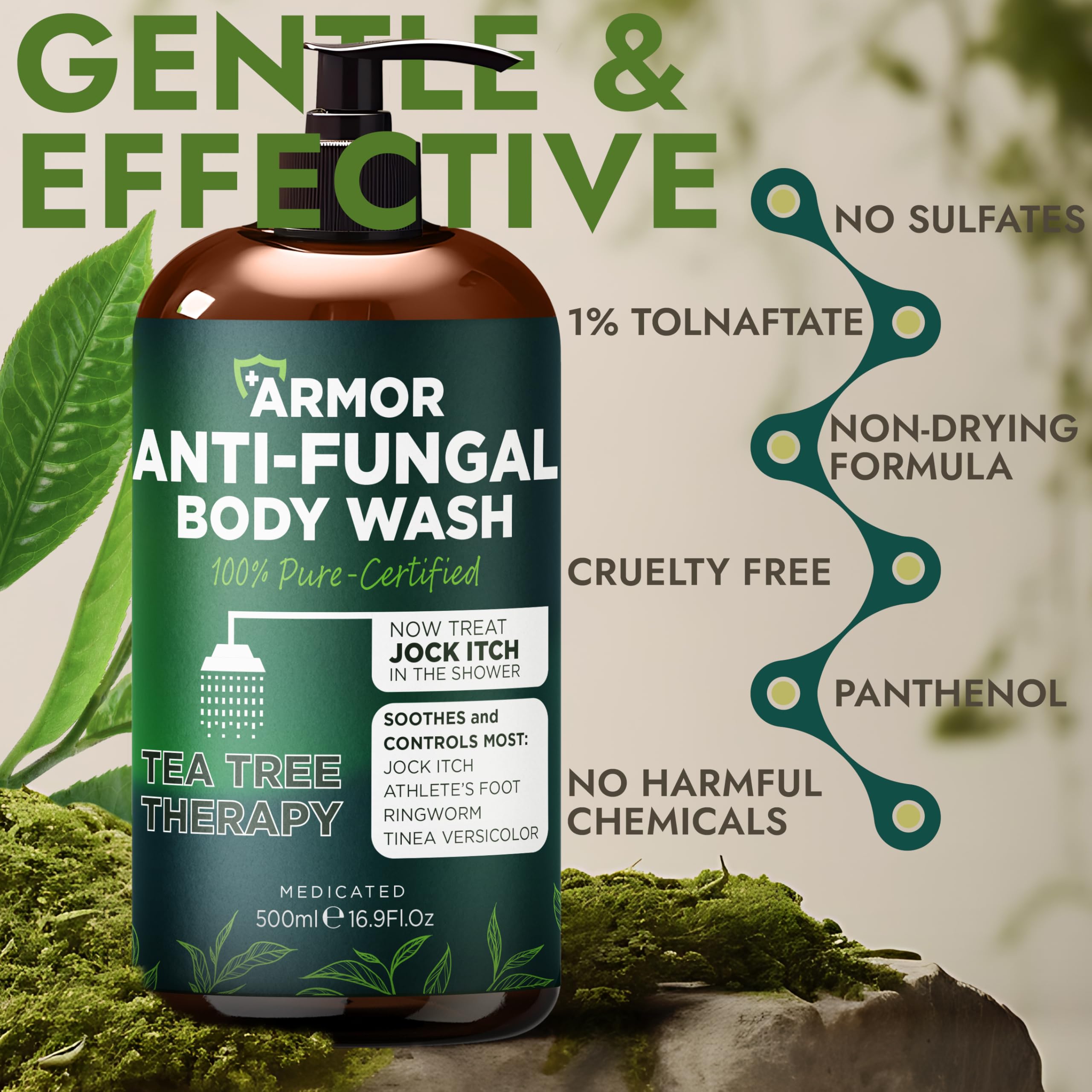 Terramed Just Think Comfort aloe vera and natural extracts nourish hydrated skin.