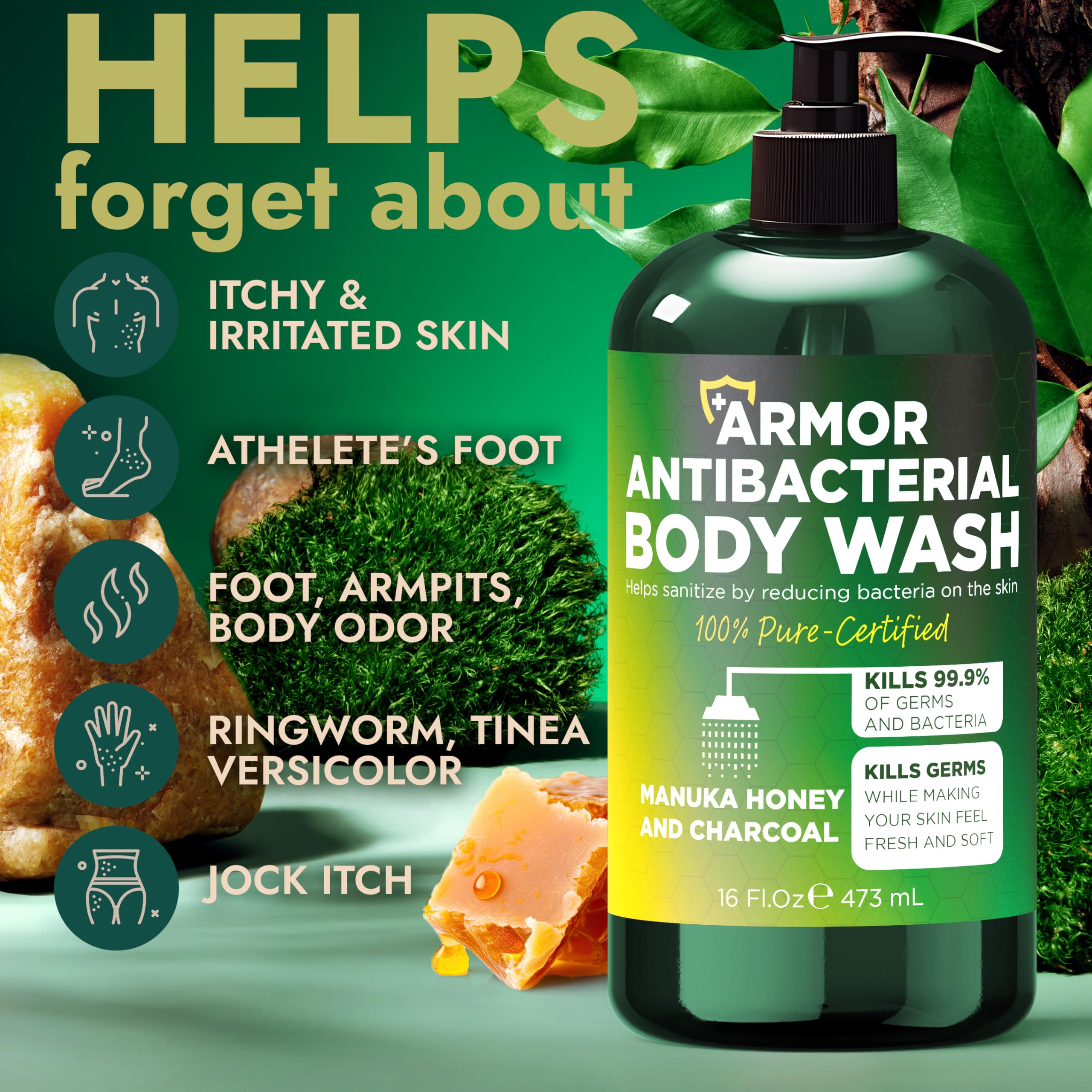 Terramed Just Think Comfort rich lather demonstrates thorough cleansing and freshness.