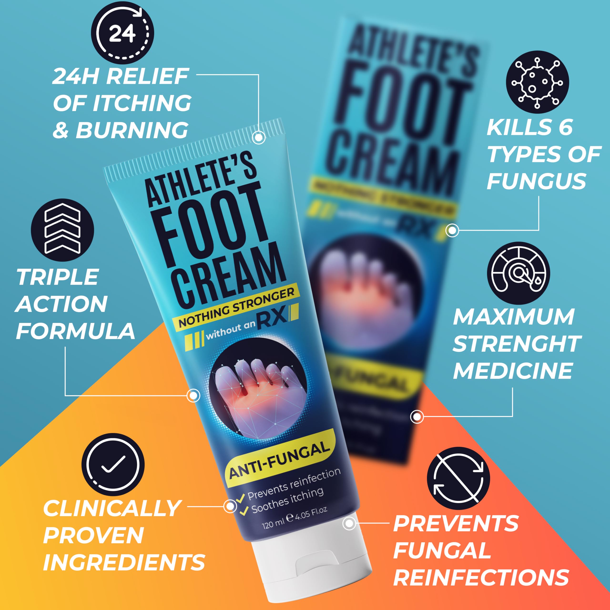 Terramed Just Think Comfort foot cream with anti-fungal formula supports overall foot health