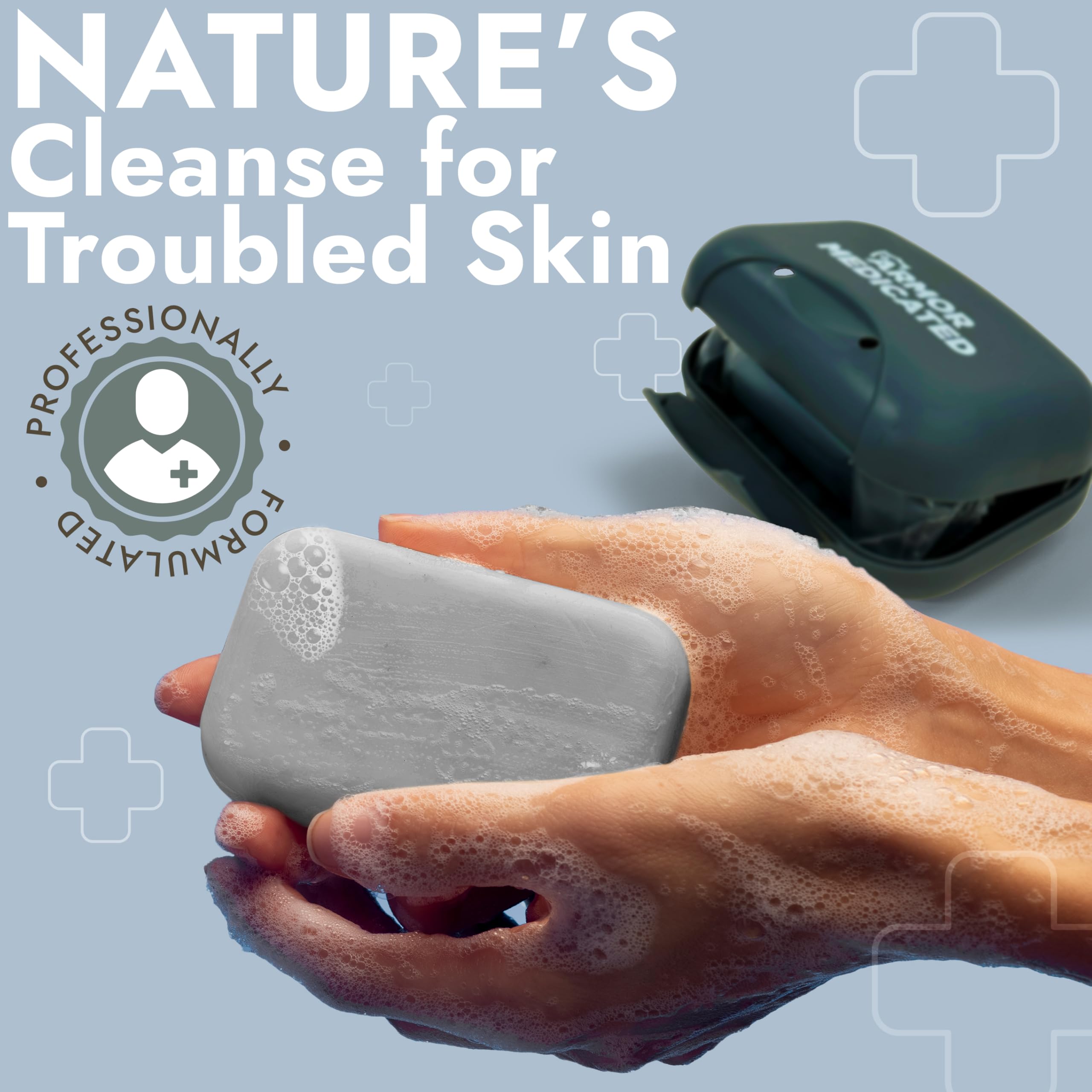 Terramed Just Think Comfort hand soap travel image emphasizes compact care on the go.