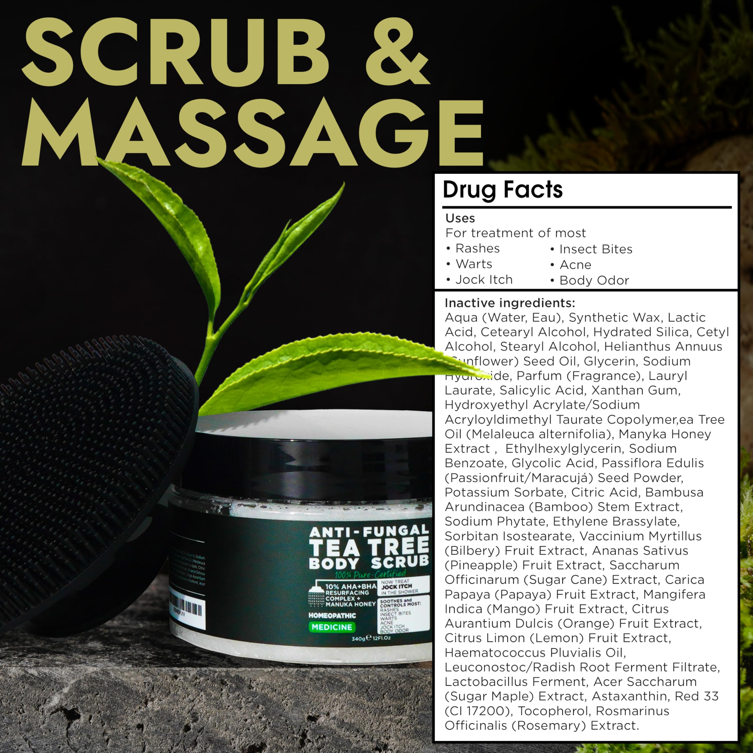 Natural botanicals and exfoliation shown for refreshed, smoother skin with Terramed.