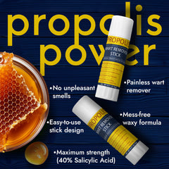Terramed Just Think Comfort propolis-infused wart remover on skin with soothing support.