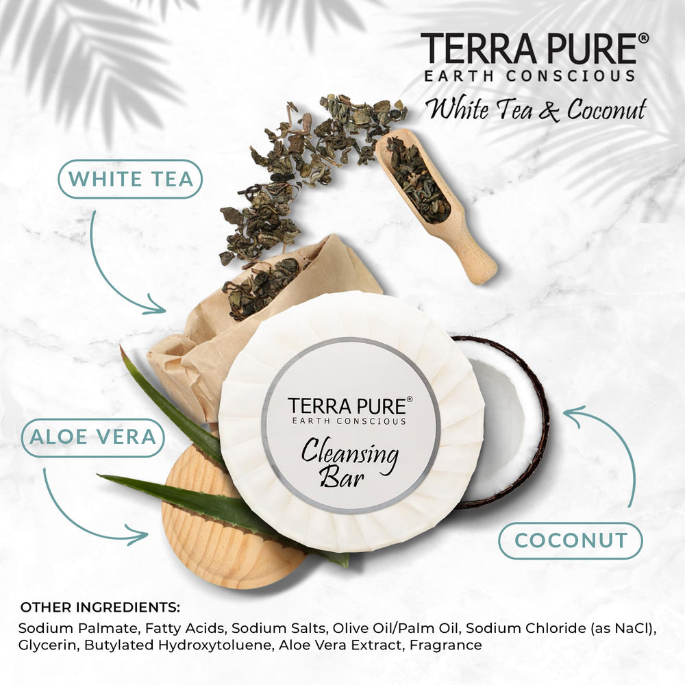 Terra Pure paraben-free soap with a vegetable-based formula ideal for bulk amenities.