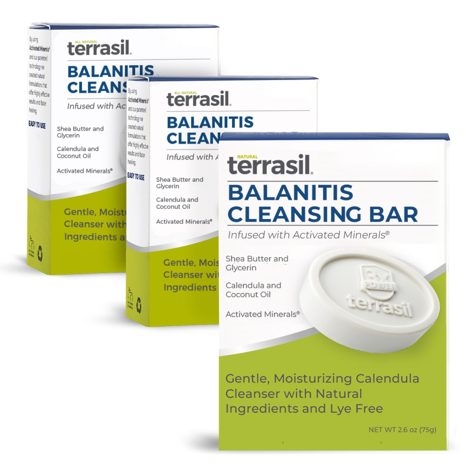 Terrasil Balanitis Soap for Men bottle—gentle cleansing for sensitive skin.