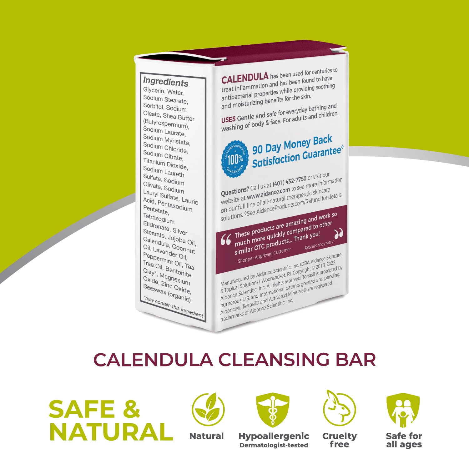 Terrasil Calendula Soap Bar suitable for adults and kids in daily routines