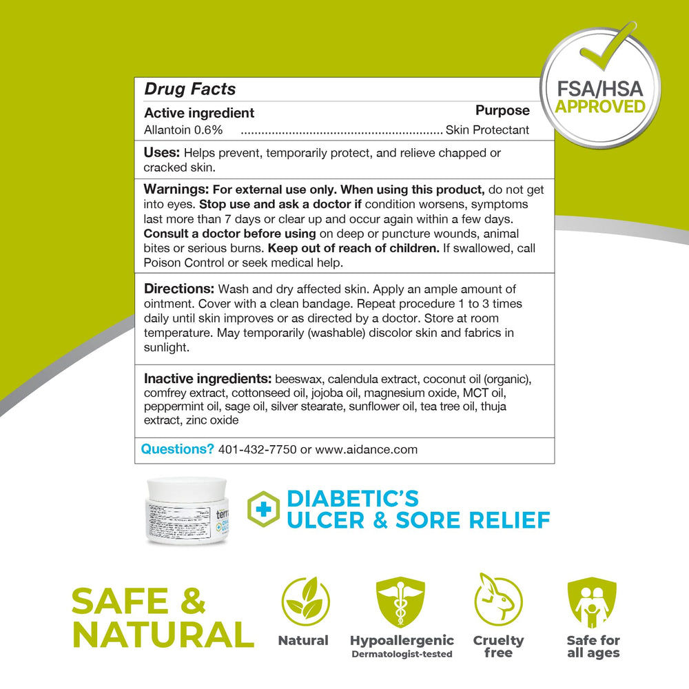 Terrasil Foot Ulcer Cream made in USA with quality manufacturing