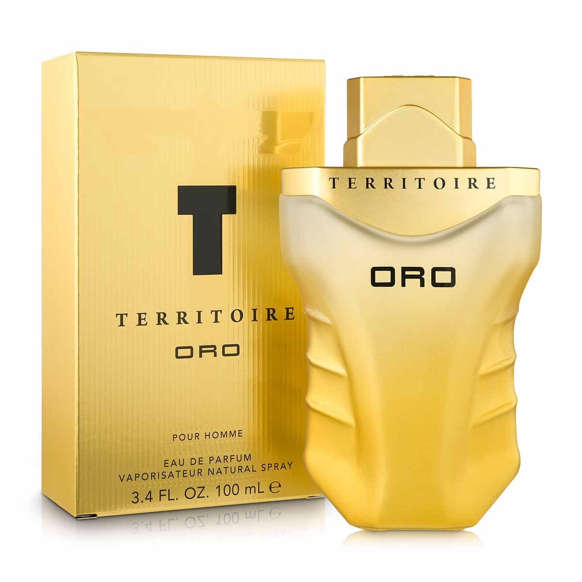 Territoire Pour Homme Oro bottle, front view, for confident, stylish occasions.
