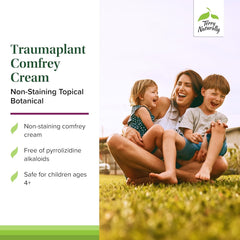 Applying Traumaplant Comfrey Cream to the skin for daily use