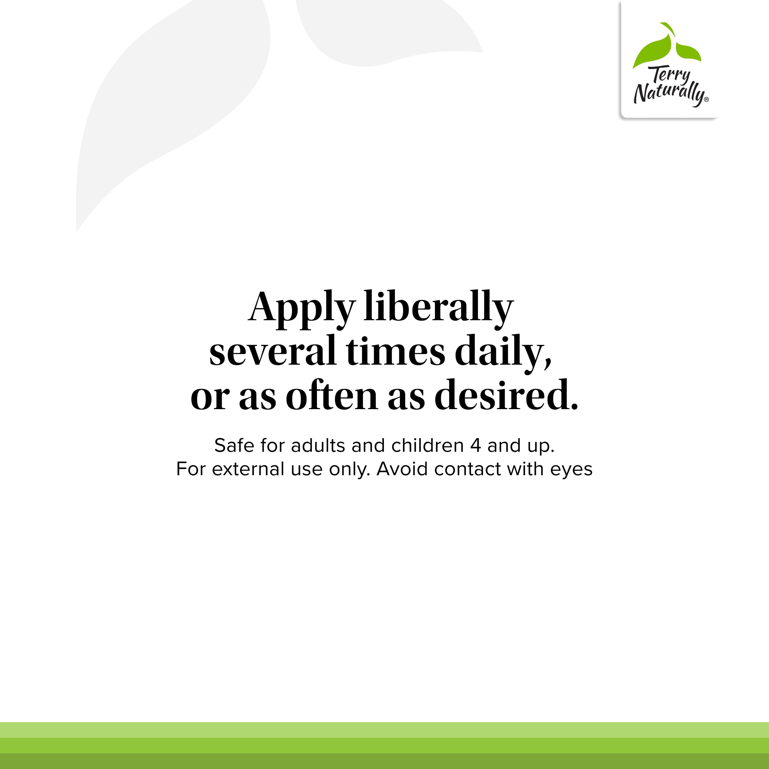 Terry Naturally Traumaplant comfrey cream on forearm demonstrates easy application.