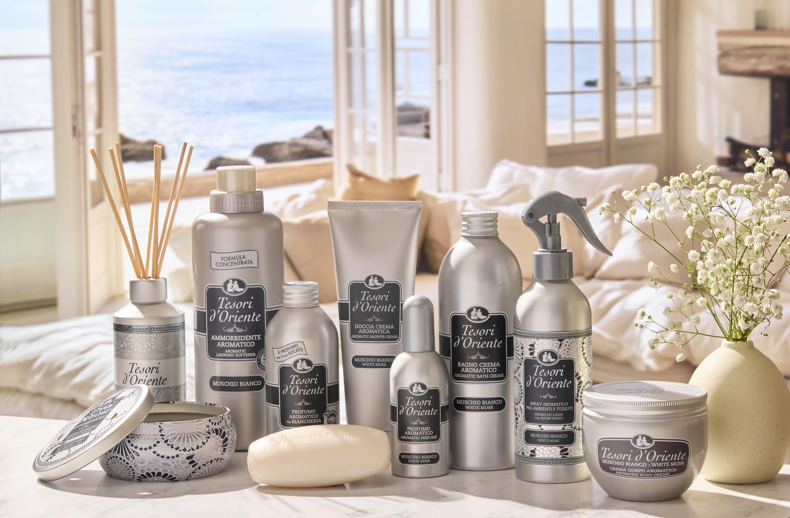 Tesori d'Oriente silky finish leaves skin feeling renewed.