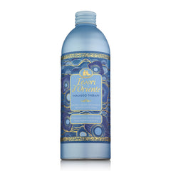 Tesori d'Oriente bubble bath bottle closeup highlights premium packaging for a luxurious soak