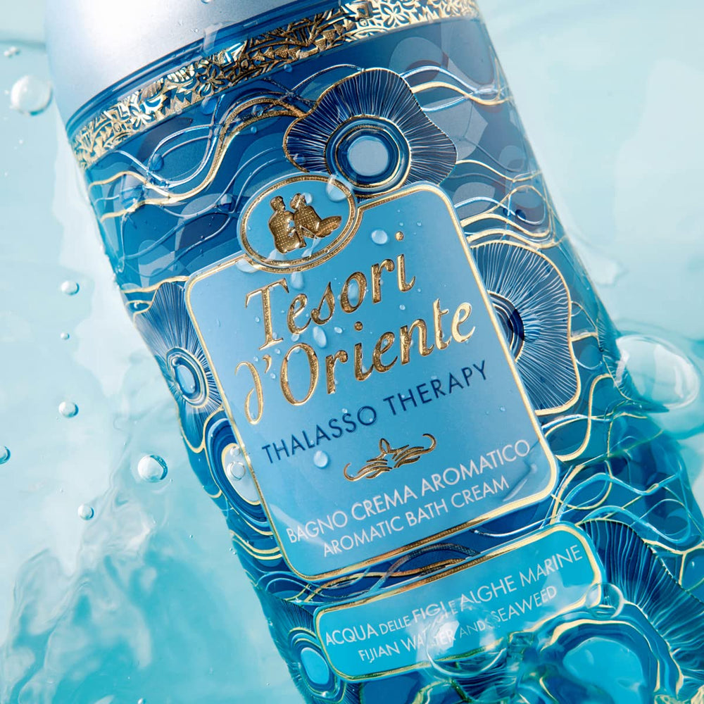 Tesori d'Oriente bubble bath Italian import packaging suggests spa-grade care