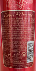 Tesori d'Oriente Dragon Flower Cream Bath application shows easy lather and aroma