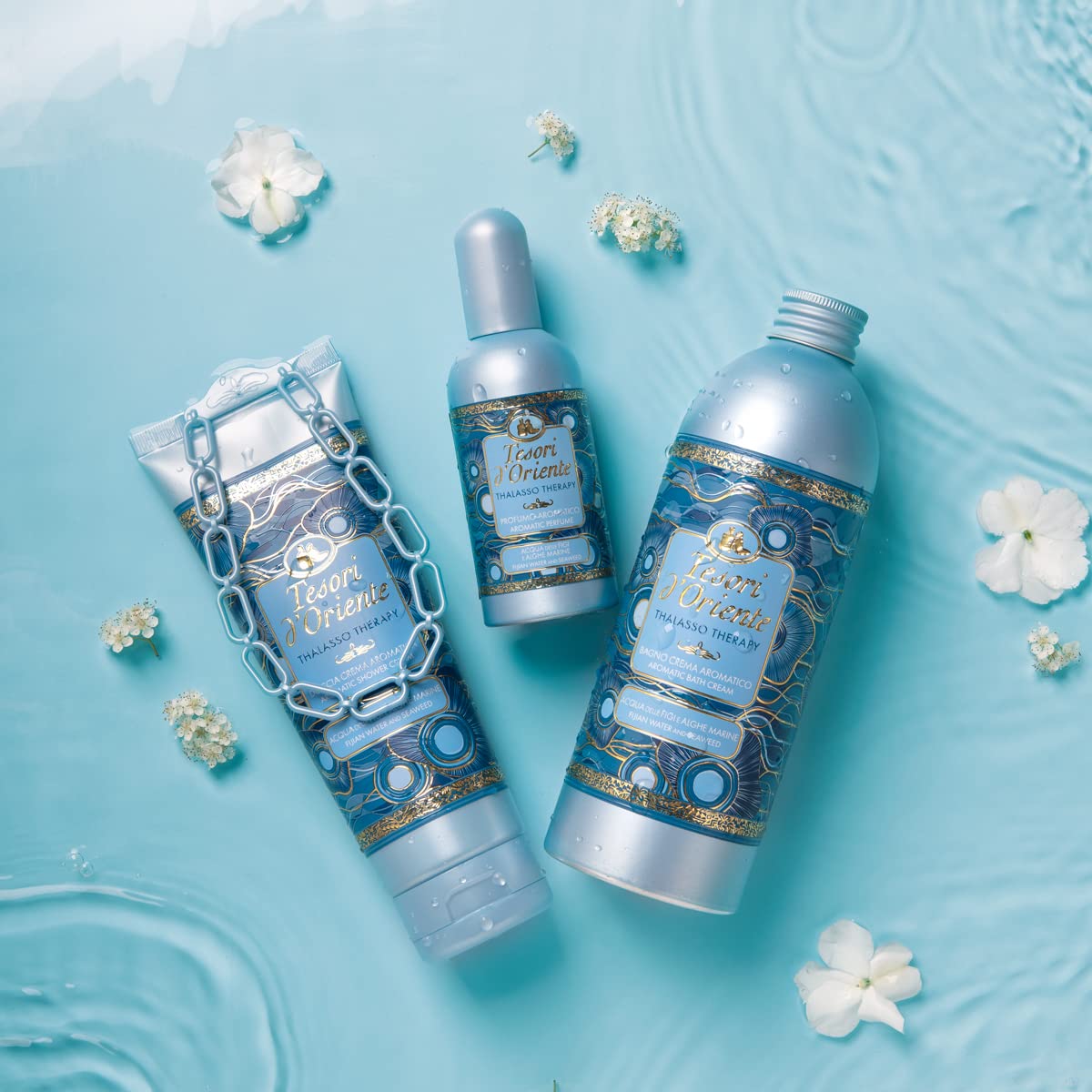 Tesori d'Oriente thalasso scent evokes a serene, spa-like tub ambiance