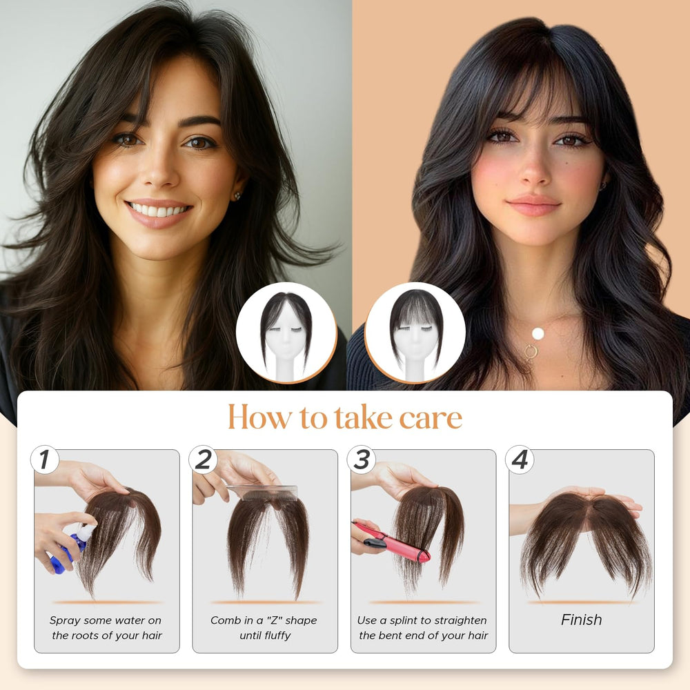 TESSHAIR clip-in bangs suitable for daily wear and special occasions like weddings.