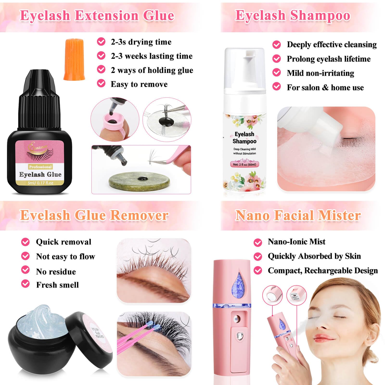 Tetutor eyelash glue bottle demonstrates quick-dry hold in training.