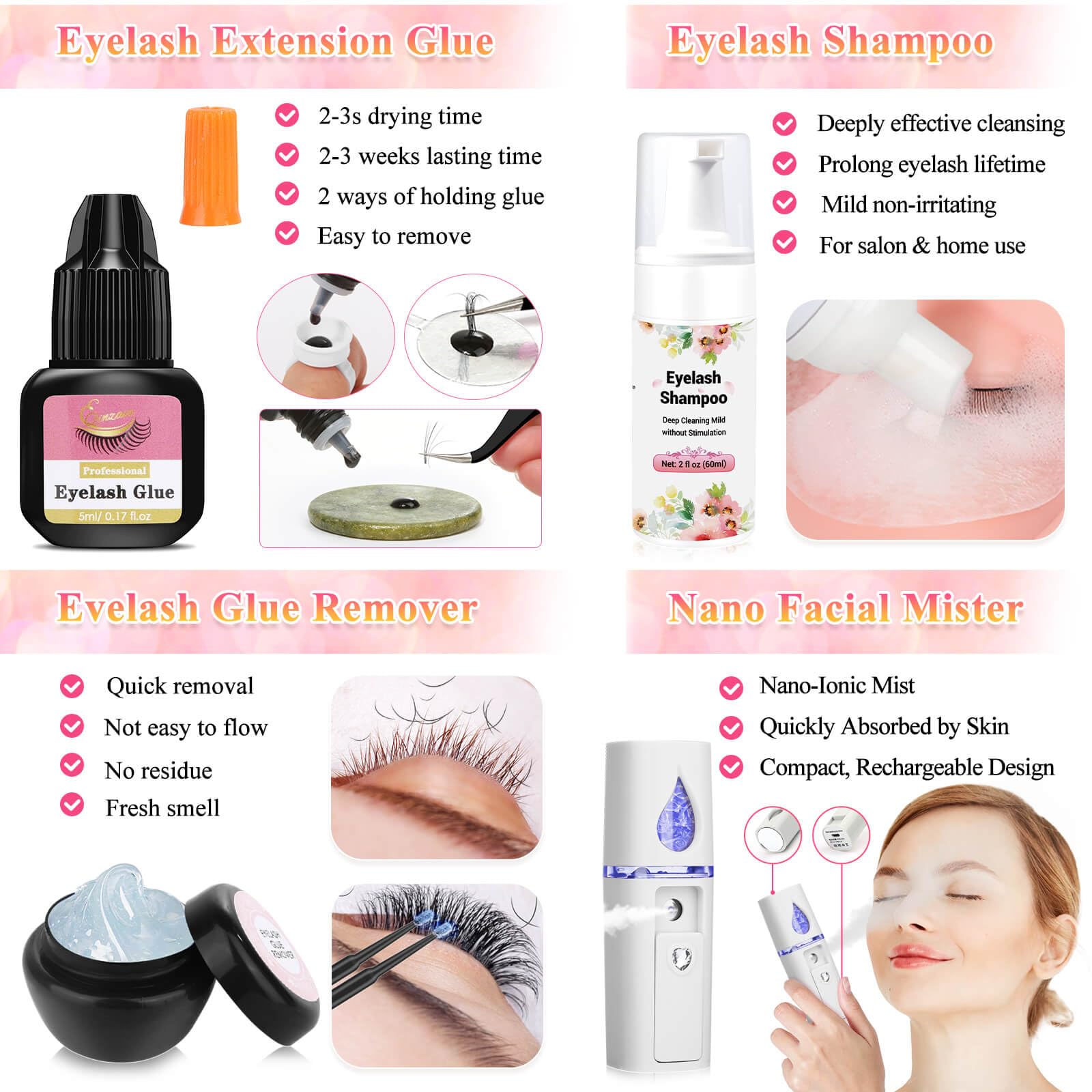 Tetutor nano mister for fast lash prep and refreshing finish.
