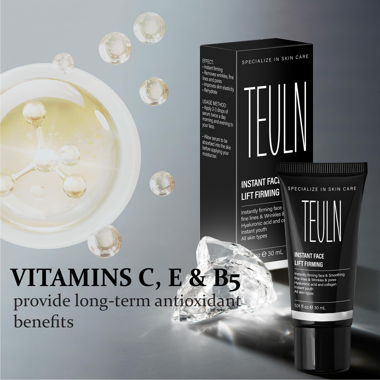 TEULN Instant Face Lift Cream daily-use routine for refreshed skin.